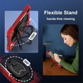 thumbnail image 4 of Heavy Duty Shockproof Case for Samsung Galaxy Tab S10 FE , Galaxy Tab S9 FE , Galaxy Tab S9,Anti drop silicone+PC Layer Protective Case 360 ° Rotating Square Handle Stand With Shoulder Strap,Red, 4 of 8