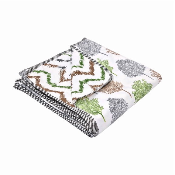 Jinaya's Ethnic Indian Design Floral Printed Reversible Premium Pure Cotton 250 TC 3 Layer Queen Size Dohar/ AC Blanket/ Blanket (90"x100" Inches), Pack of 1