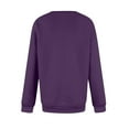thumbnail image 3 of Suéteres navideños MIARHB para mujer, moda informal, manga larga, estampado navideño, cuello redondo, sudadera con capucha, sudaderas con estampado de Grinch, morado/L, 3 of 4