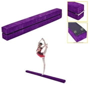 Folding Gymnastics Balance Beam for Skill Performance Training (Purple, 7 ft)