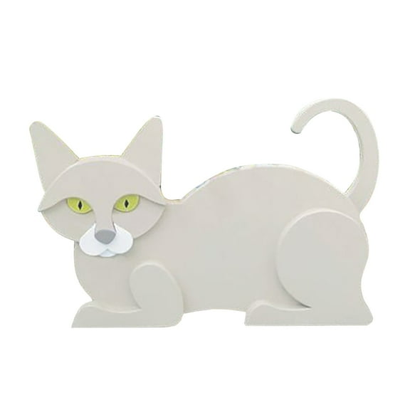 GQDIN Animal Flower Pots for Indoor and Outdoor Garden - Cat Themed Potted Planters as Art and Craft Decor, Wooden Garden Ornaments for Flowers and Succulents,Unique Gift Idea,12 x 7 inch