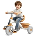 thumbnail image 4 of KORIMEFA Toddler Tricycle for Ages 2-5 Boys Girls, Beginner Tricycle for kids with Quiet Ride Wheels and Storage Bin, Brown, 4 of 13