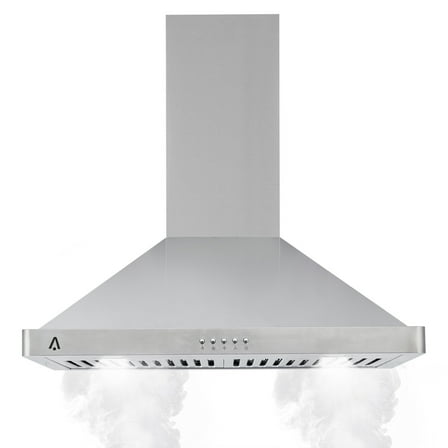 30 Inch Under Cabinet Range Hood - 3 Speed, LED Light, 100 CFM Stainless Steel Stove Vent, for Home Kitchens, 110V