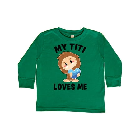 

Inktastic Cute Bigfoot My Titi Loves Me Gift Toddler Boy Girl Long Sleeve T-Shirt