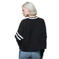 thumbnail image 2 of Women's Starter Black Philadelphia Phillies Rally Cropped Drop Shoulder Crewneck Sweatshirt, 2 of 2