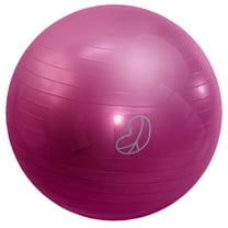 26" Exercise Ball, Eco-Friendly Soft Anti-Burst Resistant 65cm Yoga Ball for Adults Durable Gym Fitness to Improve Power - Hibiscus