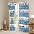 thumbnail image 3 of Manfei Kid Cartoon Train Black Out Curtains, Boys Construction Truck Curtains Pack of 2 (42x63 Each), Tractor Machinery Bedroom Curtains, Curtains Blackout Home Decor, 3 of 6