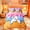 Orange Pink A, variant on Feelyou Cartoon Baseball Letter M Queen Bedding for Kids, Drip Ice Cream Candy Bedding Comforter Set Queen, Pink Reversible, 7pcs