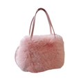 thumbnail image 4 of Bolso de mano de felpa para mujer, suave y moderno, tipo bandolera, ideal para ir al trabajo, vacaciones y viajes. Rosa, 4 of 8