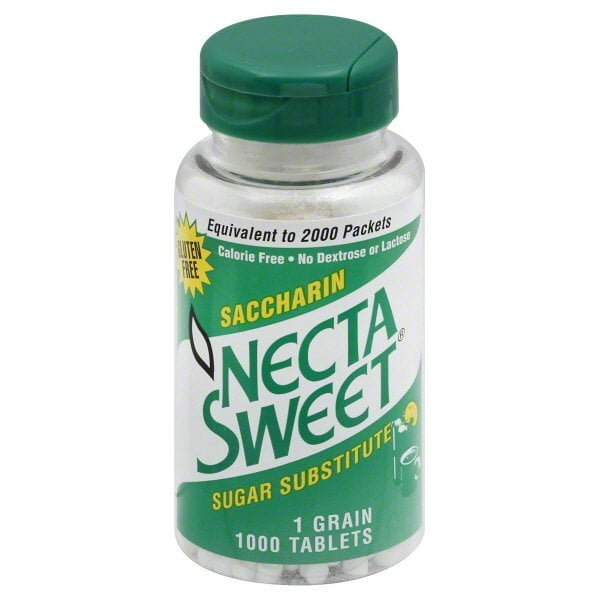 Necta Sweet Saccharin Sugar Substitute Tablets, 1000 Count