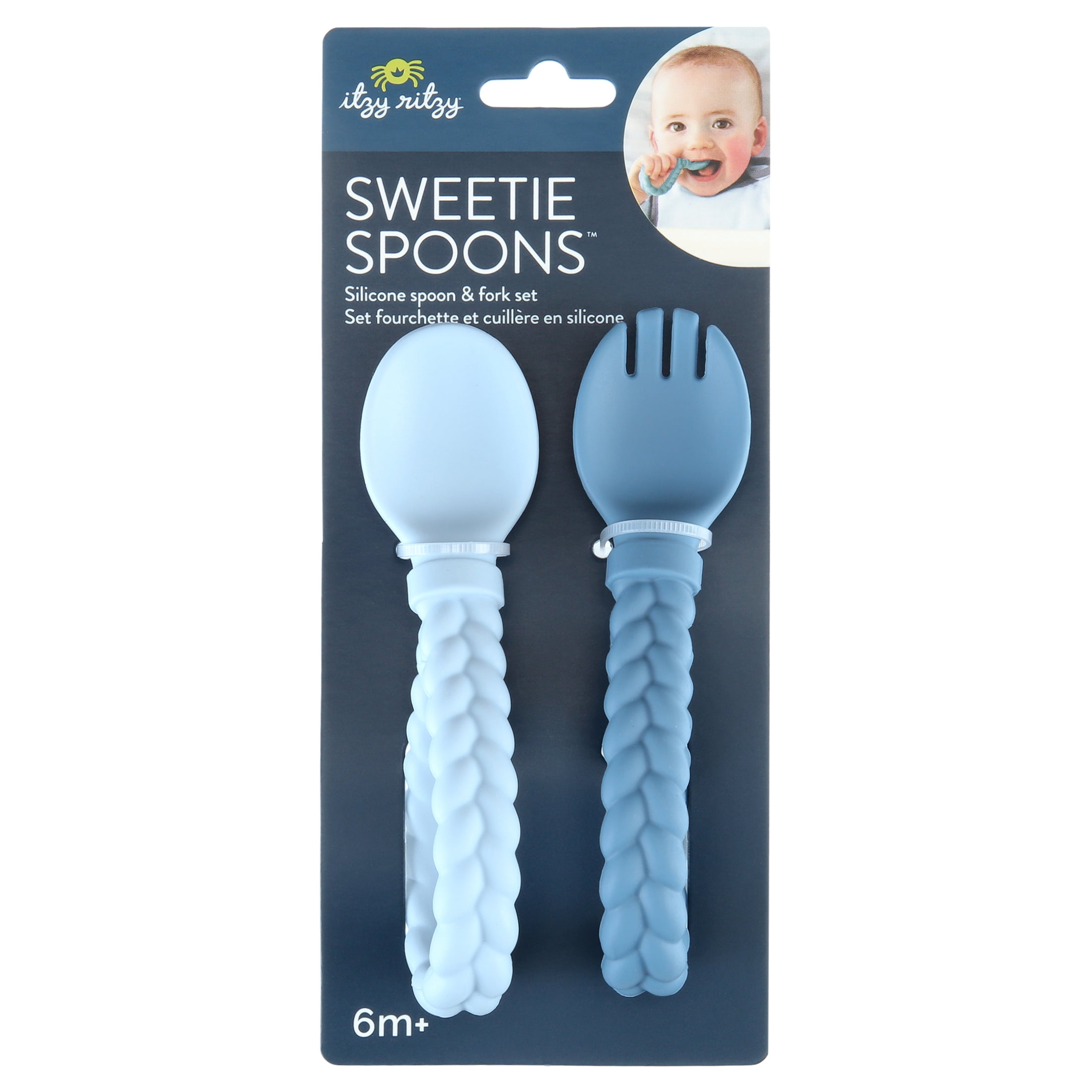 Itzy Ritzy Silicone Spoon & Fork 6 months & up Set of 2