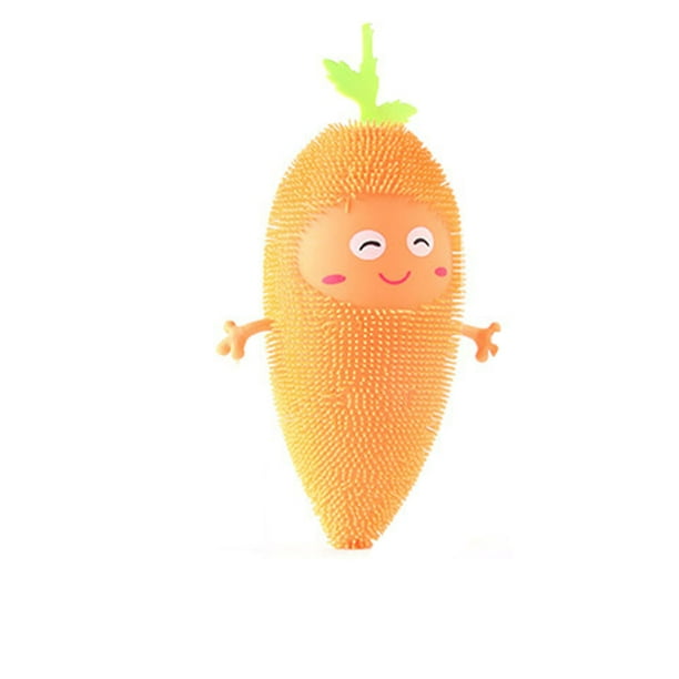 Cheers Highly Simulated Solid Color Luminous Carrot Shape Squeeze Toys for  Children 