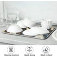 thumbnail image 7 of FREEAMG Microfiber Dish Drying Mat Absorbent Dish Draining Mat Large Size 18 x 24 Dishes Drainer Mat for Countertop Dish Drying Pads XXL Size Mandarin Ducks Flowers Cranes, 7 of 7
