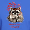 thumbnail image 3 of CafePress - Here's My Heart Cute Raccoon Blowing Kisses Quote - Men's Classic Graphic Cotton T-Shirt, 3 of 4