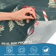 thumbnail image 4 of Yayeee Kitchen Valance Rod Pocket 54" x 18" Living Room Window Curtain, Green Christmas Candy Canes, 4 of 6