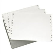 Continuous paper 12 x 8 1/2 Alliance, White, 1 part, Side Perfs - 2,700 sheets | Carton