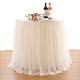 thumbnail image 4 of Faldas de mesa de tul blanco para decoración de mesa de baby shower Falda de mesa de tul para tartas Mesas de cumpleaños, bautizos y bodas L 275 x H 76 cm, 4 of 7