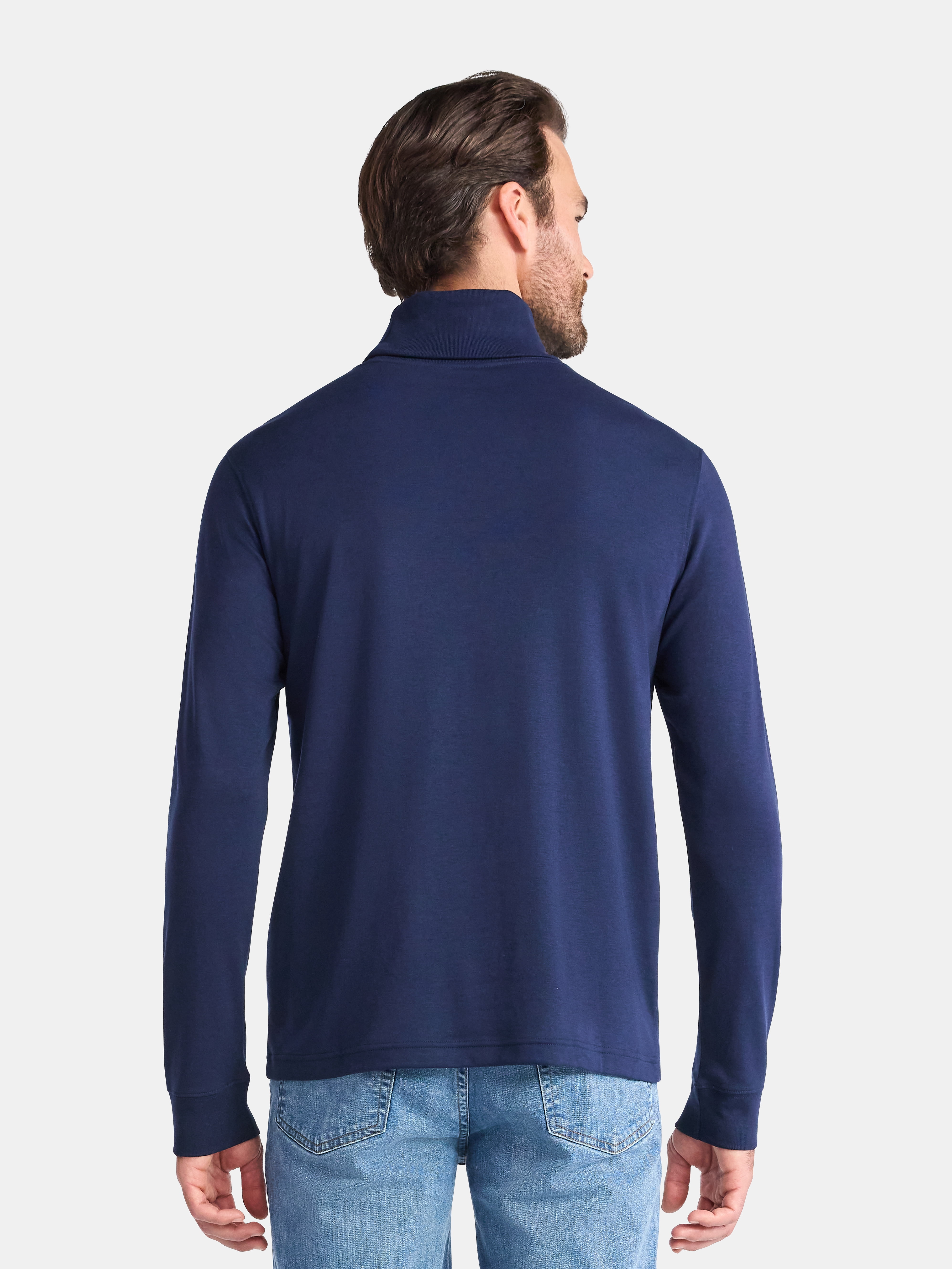 George Men's Turtleneck Pullover with Long Sleeves, Sizes S-3XL