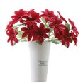 thumbnail image 1 of 3PCS Christmas Artificial Flower Poinsettia Fake Flower Branch for Home Decor, 1 of 10