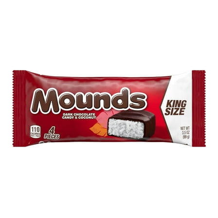 (1PACK) Mounds Coconut and Dark Chocolate King Size Candy, Bars