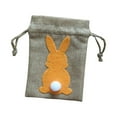 thumbnail image 5 of Easter Bunny Decor Drawstring Burlap Bag 4x5.5inch for Kids Birthday Party Accessory Durable Lightweight Easily Open or Close Washable Orange, 5 of 8