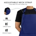 thumbnail image 3 of Bulk Apron for Women Men with Pockets Cotton Kitchen Cooking Chef Aprons Blue 35x27 Inches Set of 10, 3 of 5