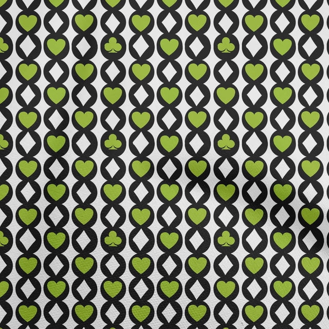oneOone Silk Tabby Green Fabric Poker Card Craft Projects Decor Fabric Printed By The Yard 42 Inch Wide