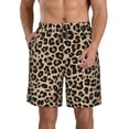 thumbnail image 2 of Uemuo Leopard Print-1 Pattern Men's Swim Trunks Hawaiian Beach Bathing Suit Swimsuits Beach Quick-Dry Shorts with Pockets-Medium, 2 of 9