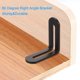 thumbnail image 5 of 6Pcs Soporte en Esquina Ajustable en Forma de L con Ranura, 1.89 x 1.89 Pulgadas Soporte de Esquina Recta de Acero Inoxidable para Muebles de Madera, Negro, 5 of 6