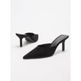 thumbnail image 3 of On feet& in love Women's Pointed Toe Suede Mule Heels - Slip-On Stilettos for Office & Party - Size 10, 3 of 8