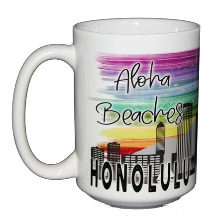 

Aloha Beaches Coffee Mug - Cute Sweet Rainbow Hawaii Gift - Waikiki - Honolulu - - Oahu - Big Island (Aloha Beaches Honolulu)