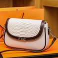 thumbnail image 1 of Bolso bandolera con patrón de cocodrilo Bolso de moda Bolsos de hombro de viaje para mujer (Blanco), 1 of 8