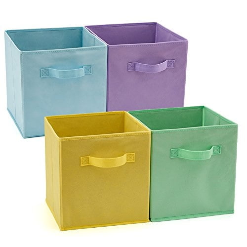 ezoware set of 6 basket collapsible storage cube for nursery