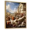 thumbnail image 2 of Designart "The School of Athens A Classical Masterpiece II" Spiritual Floater Framed Wall Decor, 2 of 7