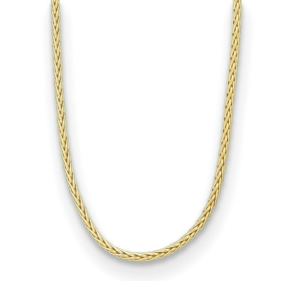 Auriga Fine Jewelry 18K Yellow Gold Polished 3.1 mm Wheat Chain Necklace for Women 16"