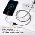 thumbnail image 5 of PENGXIANG USB C to Headphone Jack Adapter with 3.5mm Aux Audio and Type C Charger Dongle Converter USB C Earphone Adaptor, 5 of 8