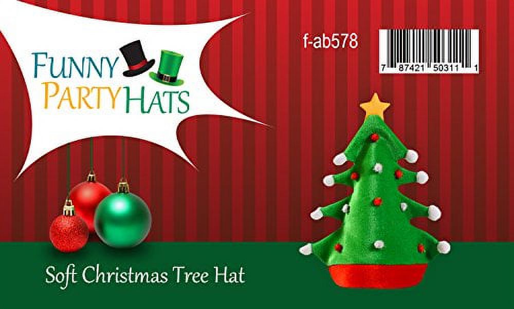 Funny Party Hats Christmas Hat - Adult Christmas Tree Hat - Novelty Hats