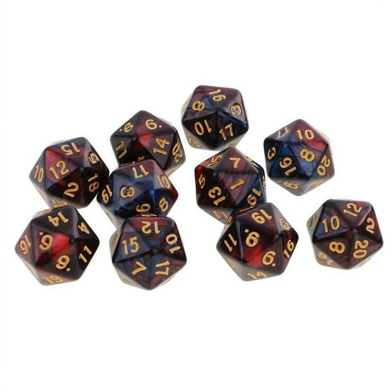 10pcs 20 Sided D20 Poliédrico Para E Jogo Role Playing Game