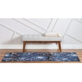 thumbnail image 4 of Rugs.com Morocco Collection Rug – 10 Ft Runner Navy Blue High-Pile Rug Perfect For Hallways, Entryways, 4 of 9