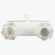 HOWPLUMB White RV / Mobile Home / Marine Shower Faucet with Clear Handles