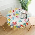 thumbnail image 2 of Colorful Table Cloth 60" Round, Paint Splatter Graffiti Theme Tablecloth, Washable,Reusable Table Cloths for Buffet Table,Parties,Holiday Dinner,Birthday,Wedding & More, 2 of 6