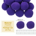 thumbnail image 2 of 2inch Pom Poms for Crafts, 20pcs Pompoms for Crafts Puff Balls Bulk Fuzzy Balls for Hats Christmas Art DIY, Dark Purple, 2 of 7