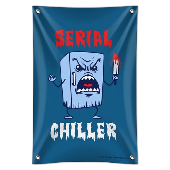 Serial Chiller Fridge Killer Funny Humor Home Business Office Sign