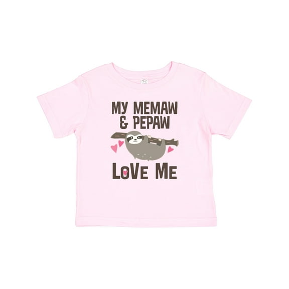Inktastic My Memaw and Pepaw Love Me Sloth Girls Baby T-Shirt