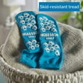 thumbnail image 3 of McKesson Slipper Socks, Non-Slip Grip Hospital Socks - Teal, Size Large, 96 Pairs, 3 of 12