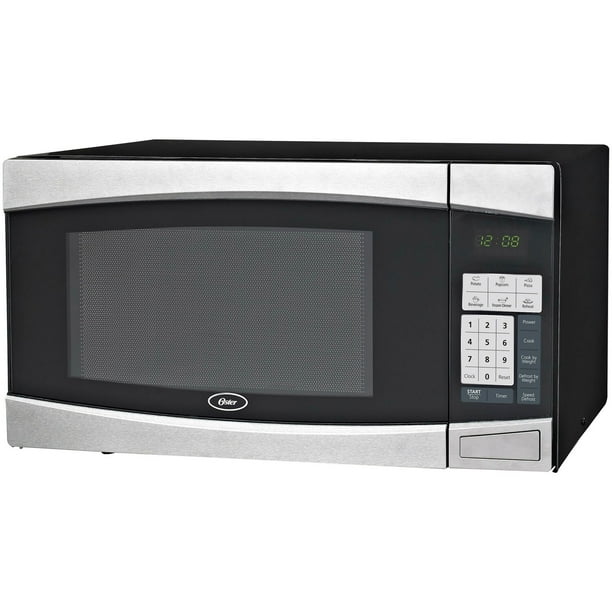 Oster FamilySize 1.4Cu. Ft. 1000W Countertop Microwave Oven with Stainless Steel Door Trim