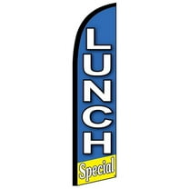 Lunch Special Windless Business Feather Flag 10 x 2.5 Foot Advertising Flutter Flag (1)