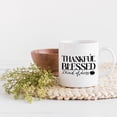 thumbnail image 2 of Thankful, Blessed & Kind of Mess with Pumpkin, Thanksgiving Day Merch Gift, White 11oz Ceramic Mug, 2 of 5