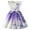 Purple, variant on TAIAOJING Girls Summer Dresses Flutter Sleeve Print Party Dress Casual Beach School Outfits Sets For Toddler Kids Breathable 3-4Y