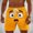 Yellow A, variant on WIZUTIZ Men Swimming Trunks 5 Inch Inseam Print Quick Dry Board Shorts Elastic Waist Summer Swimsuits with Pockets